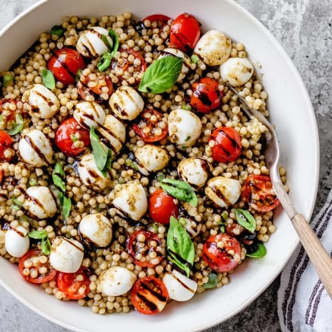 Caprese Couscous Salad Mediterranean