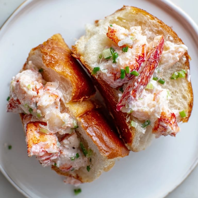 A Connecticut-style New England Lobster Roll with warm butter dressing and toasted bun.